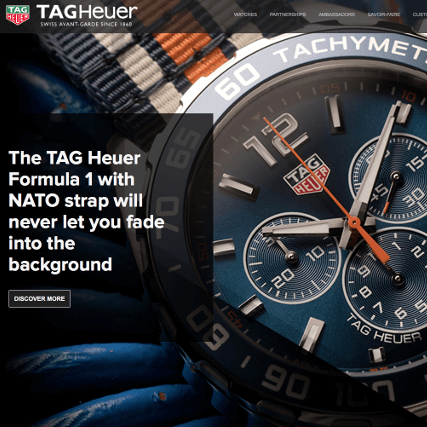Tag Heuer - 'World-famous websites that use Drupal'