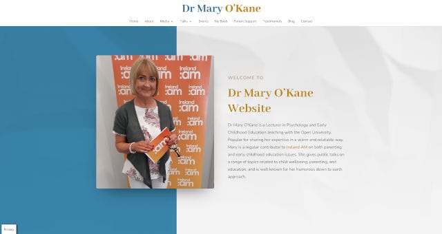 Dr Mary O’Kane – lecturer in psychology and early childhood education