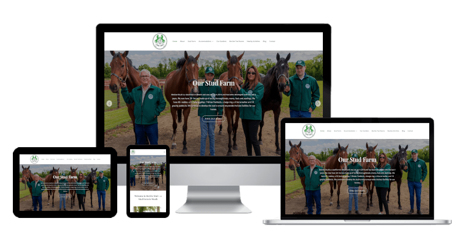 Bective Stud Limited - home page presented on various devices