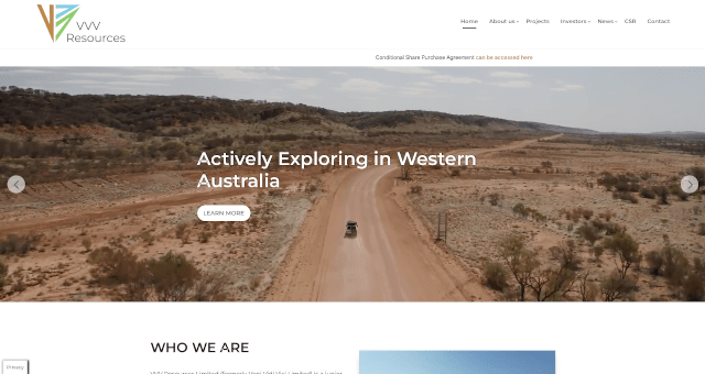 VVV Resources Limited – an exploration company based in Singapore