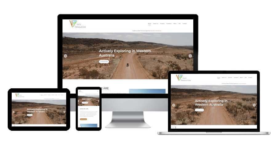 Website rebuild for VVV Resources Limited