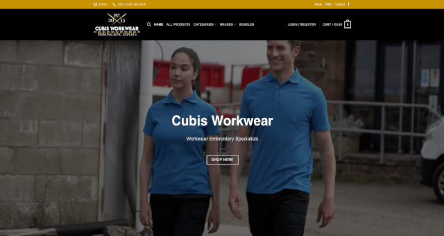 Cubis Workwear – workwear logo embroidery company in Navan, Co. Meath