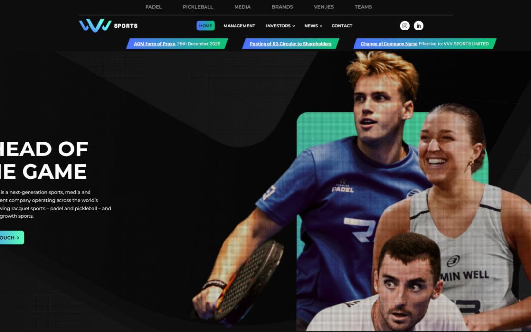 VVV Sports Limited – next-generation sports, media and entertainment company located on British Virgin Islands