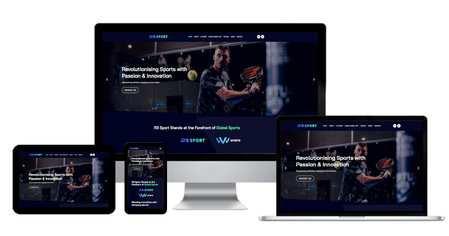 Sports investment company website development - R3 Sport