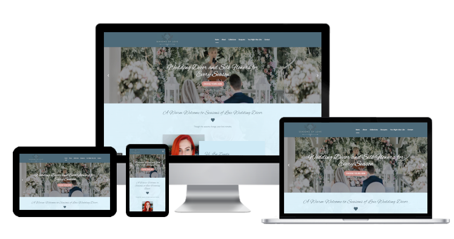 Wedding decor website development - Seasons of Love