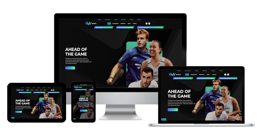 Sports company website redevelopment - VVV Sports